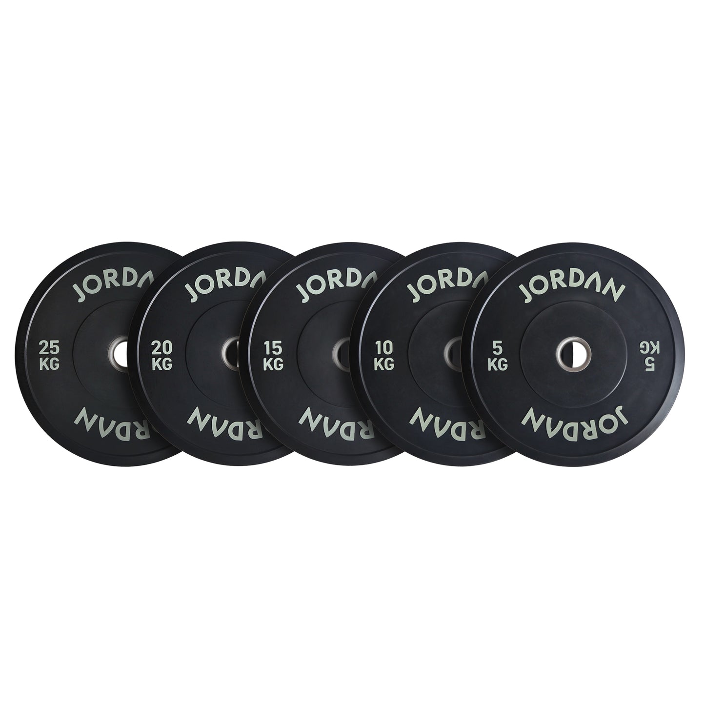 JORDAN Black Rubber Bumper Plate (5kg-25kg)