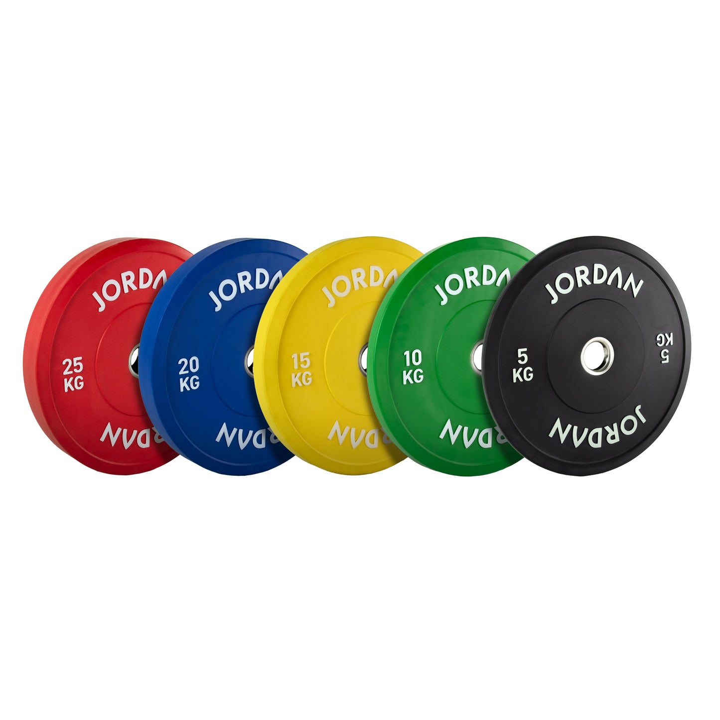 JORDAN Coloured Rubber Bumper Plate (5kg-25kg)