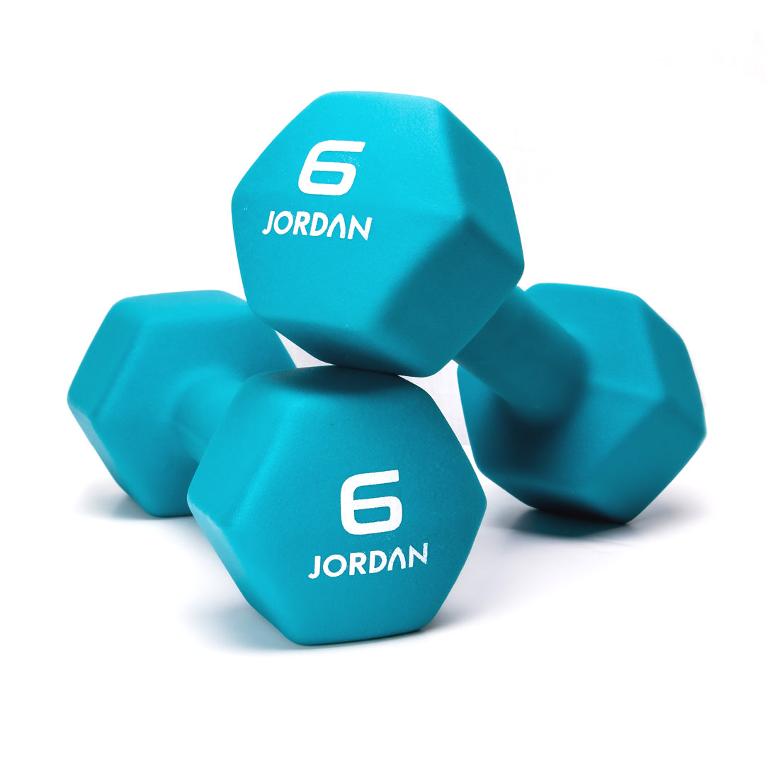 JORDAN® Neoprene Studio Hex Dumbbells