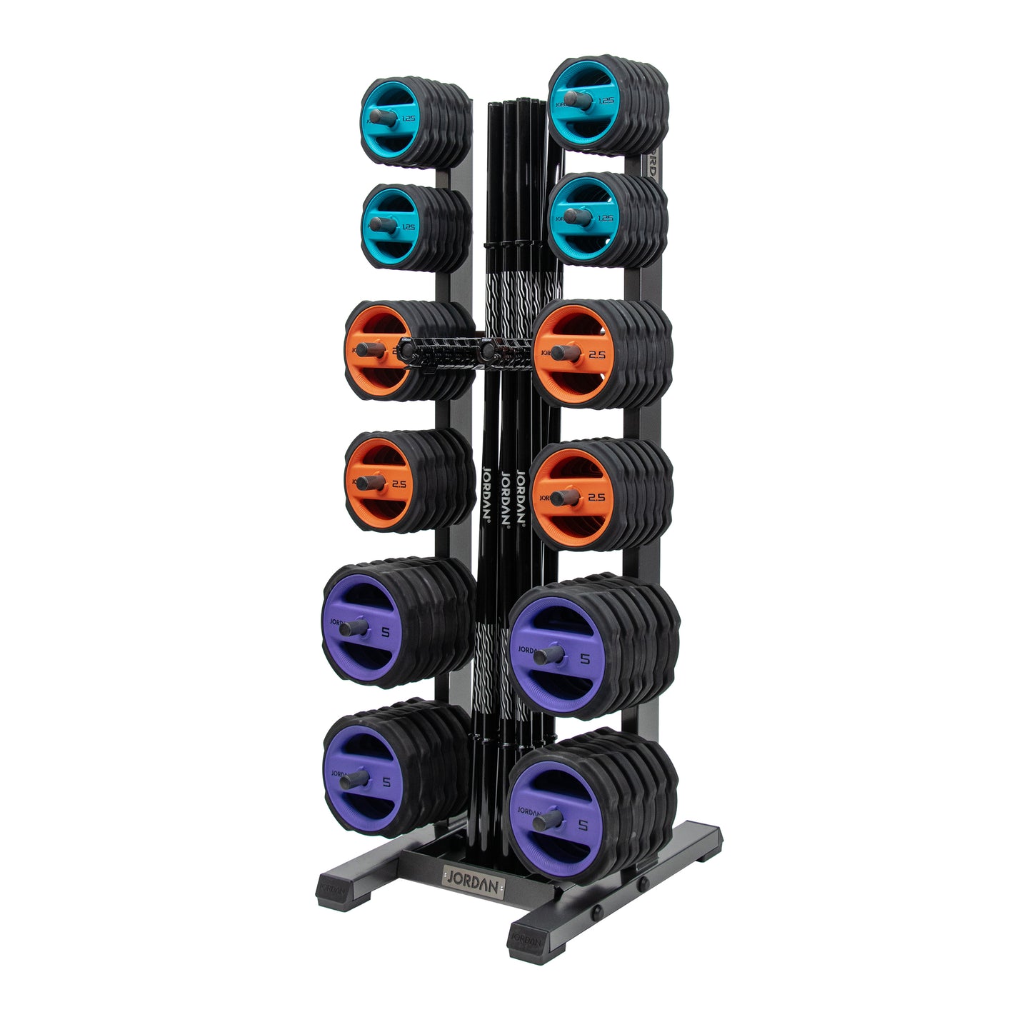 JORDAN® Studio Barbell Racks (Holds 12 Sets/30 Sets)