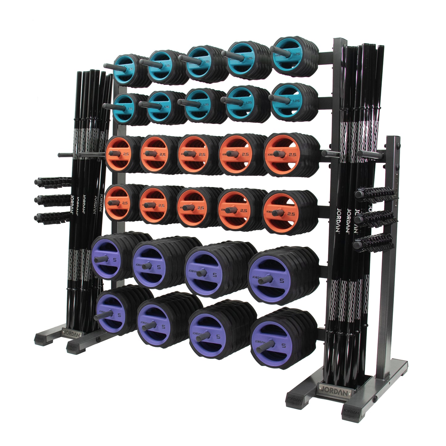 JORDAN® Studio Barbell Racks (Holds 12 Sets/30 Sets)