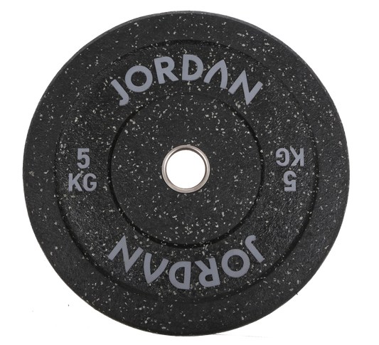 JORDAN Black Rubber Bumper Plate - Coloured Fleck (5kg-25kg)