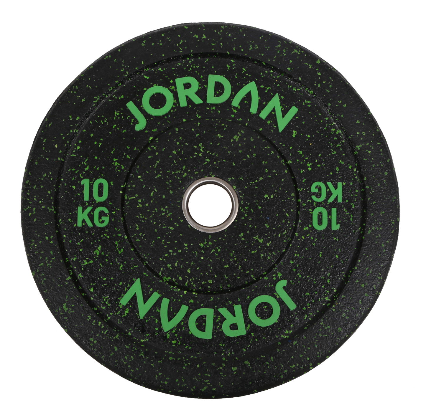 JORDAN Black Rubber Bumper Plate - Coloured Fleck (5kg-25kg)