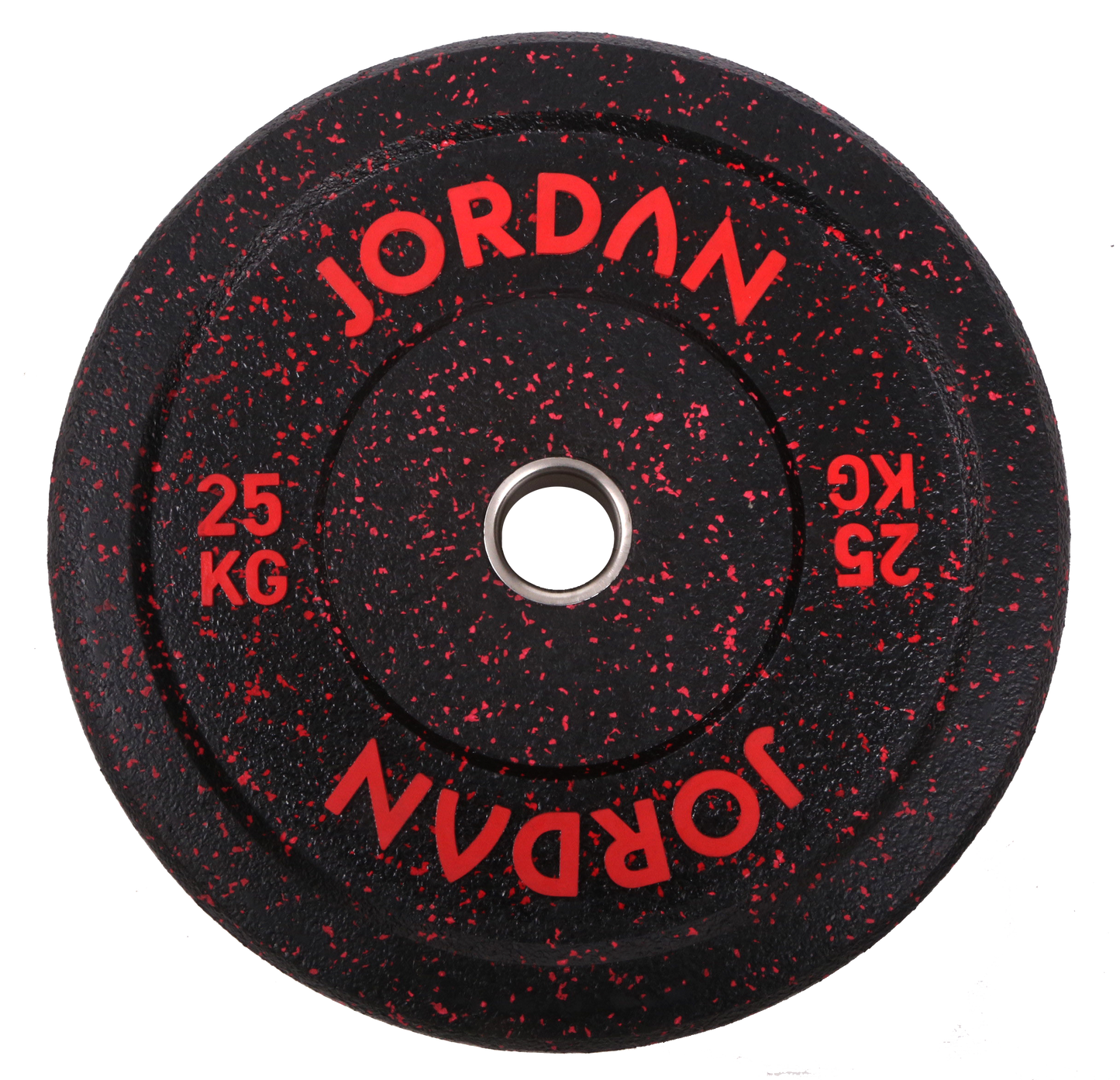 JORDAN Black Rubber Bumper Plate - Coloured Fleck (5kg-25kg)