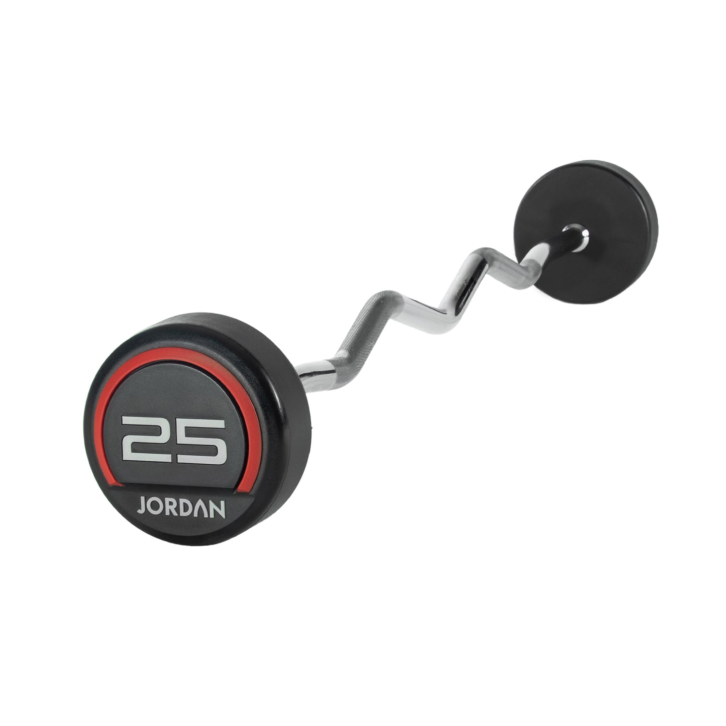 JORDAN Red Urethane Barbell - Curl Bar (10kg-45kg)