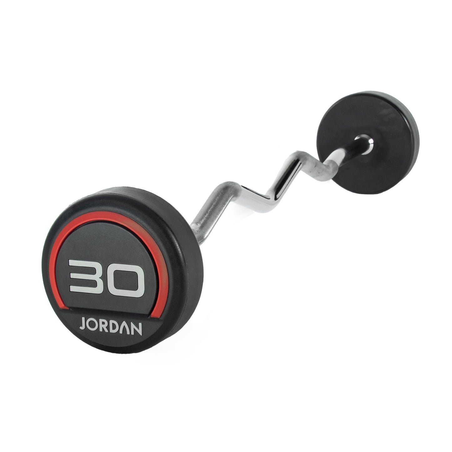 JORDAN Red Urethane Barbell - Curl Bar (10kg-45kg)