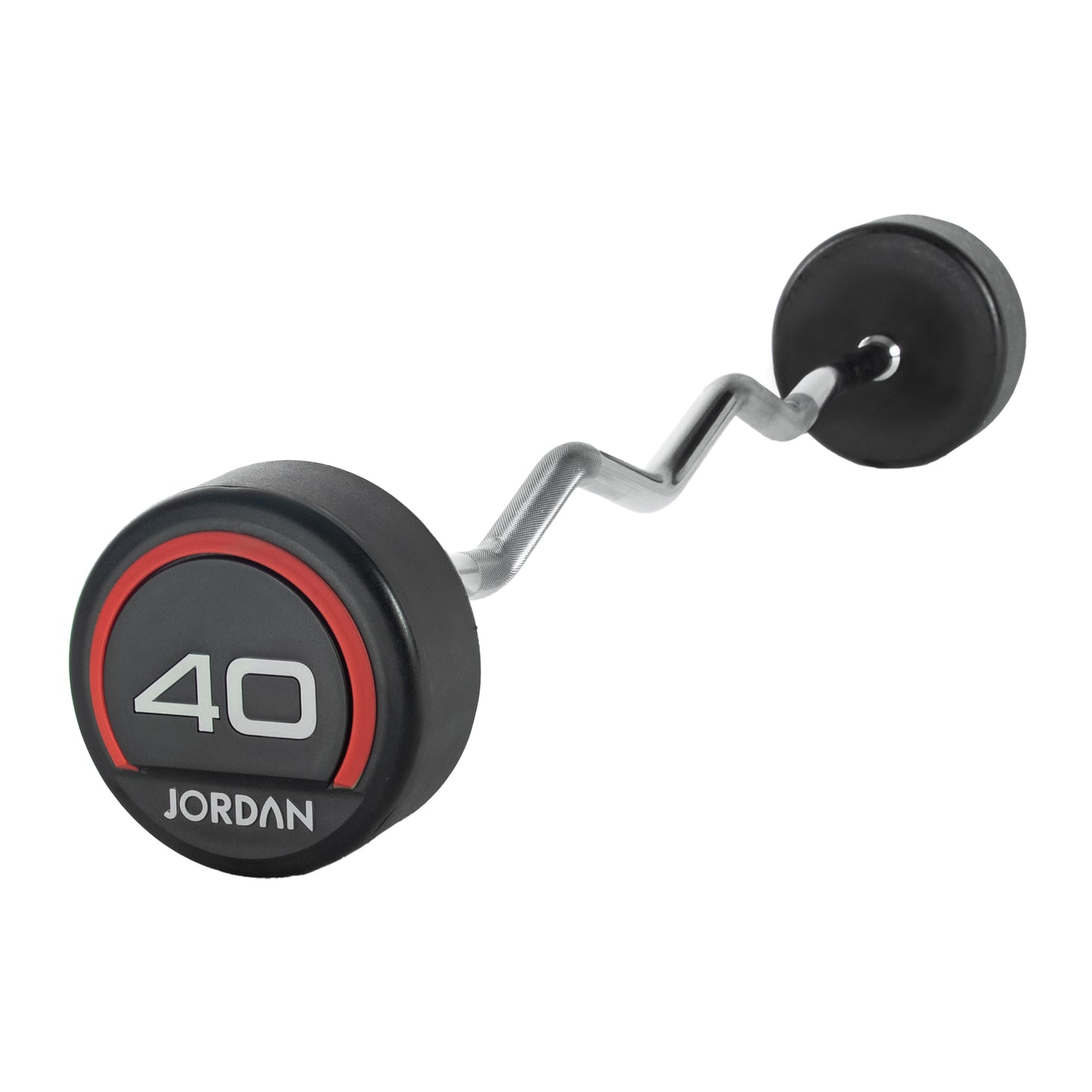 JORDAN Red Urethane Barbell - Curl Bar (10kg-45kg)