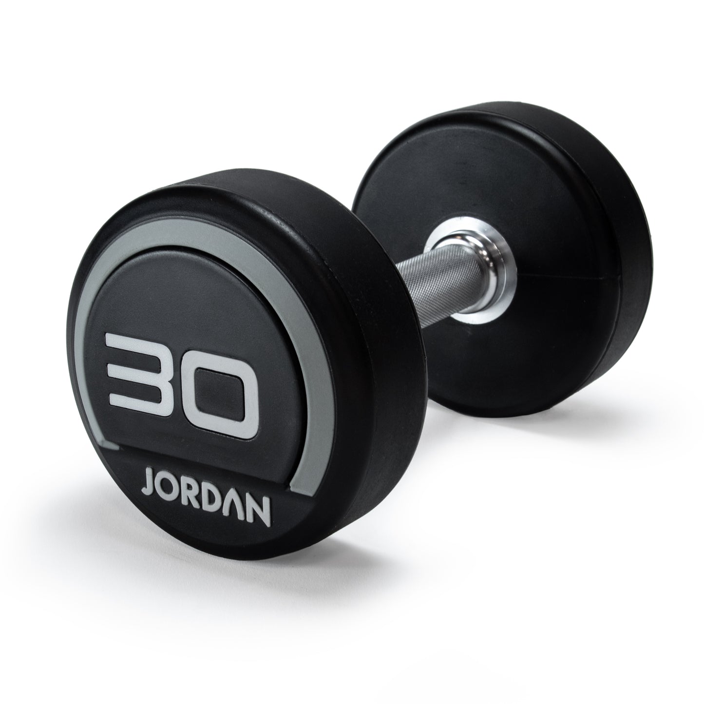 JORDAN Fitness Grey Urethane Dumbbells (2.5kg-50kg)