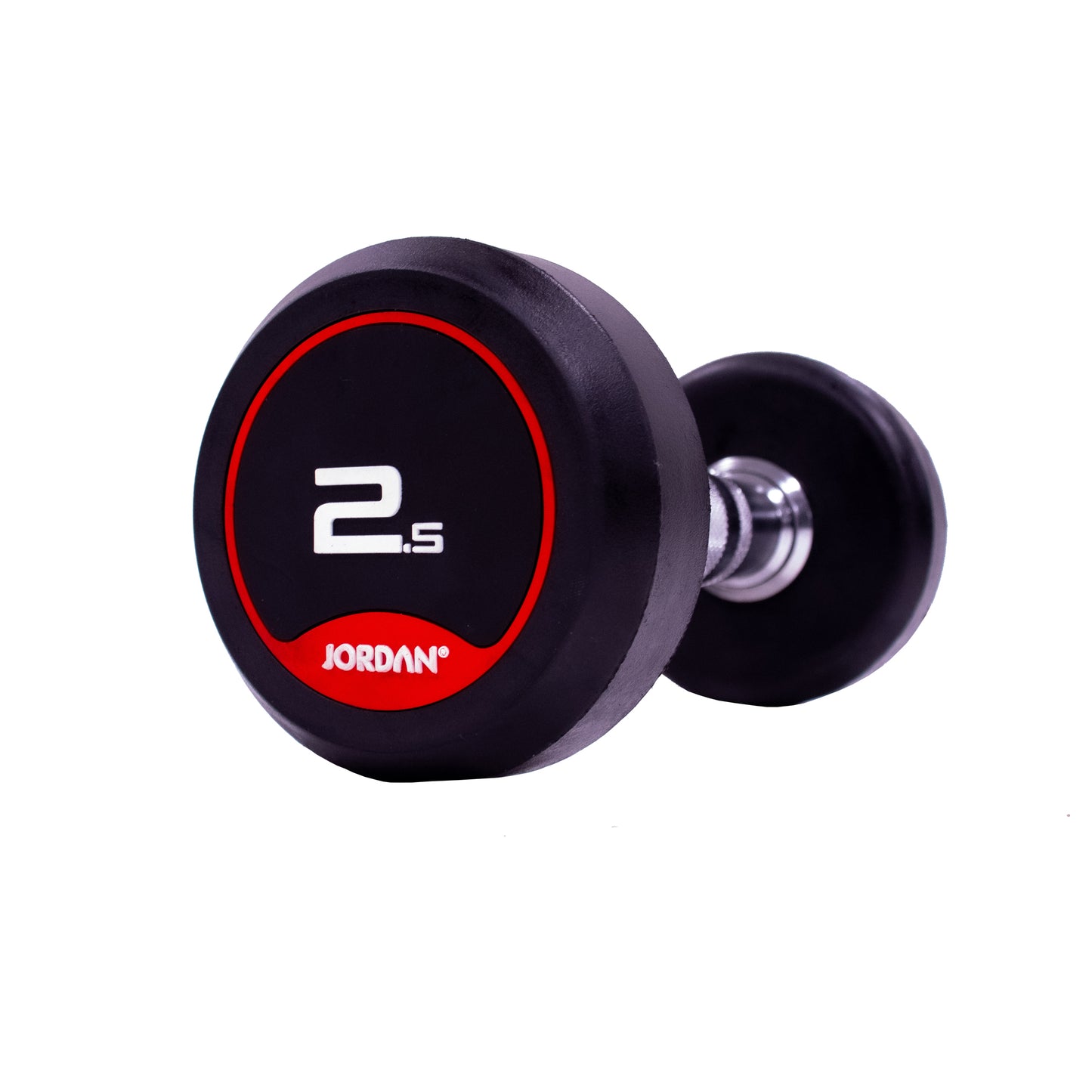 JORDAN Fitness Red Rubber Dumbbells (2.5kg-50kg)