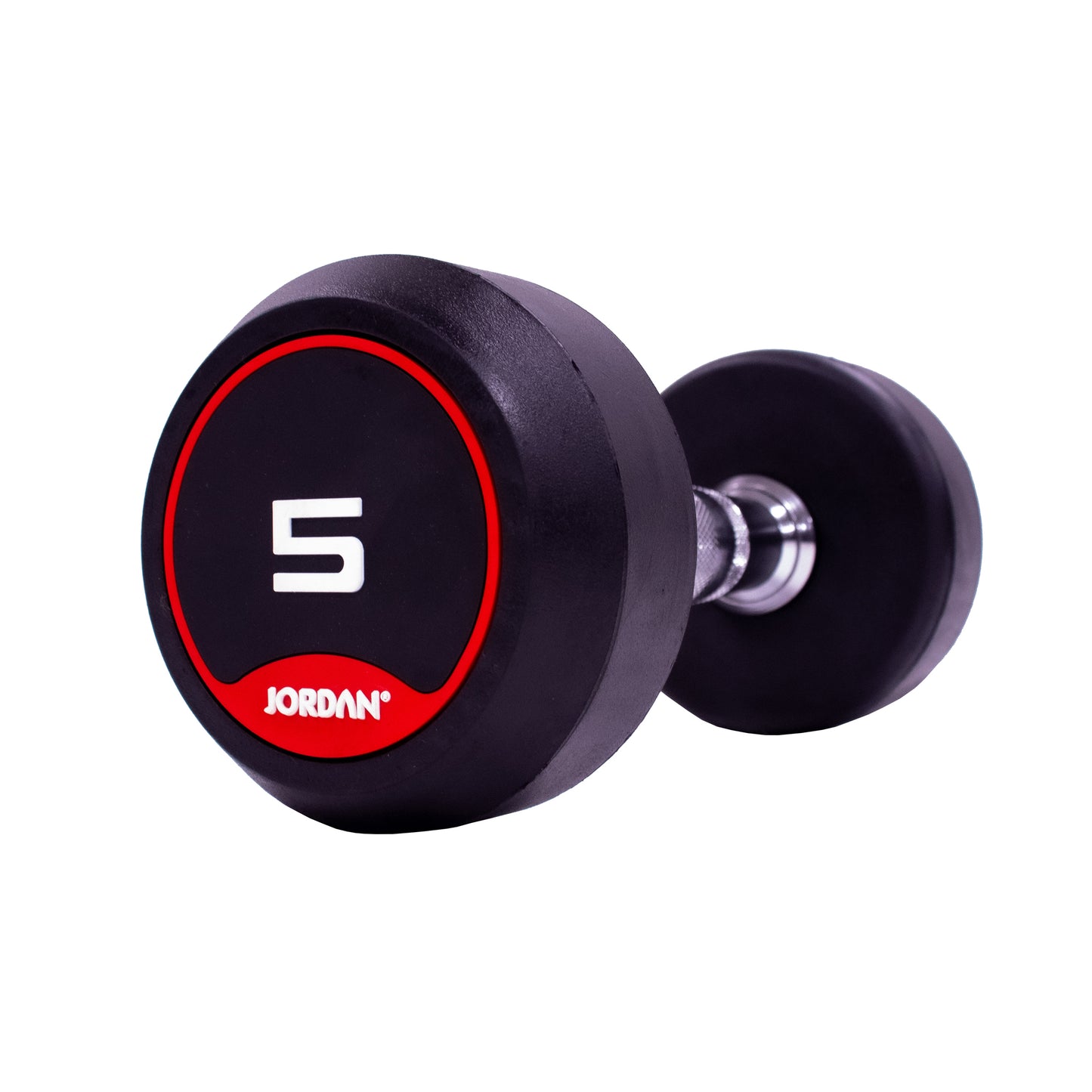 JORDAN Fitness Red Rubber Dumbbells (2.5kg-50kg)