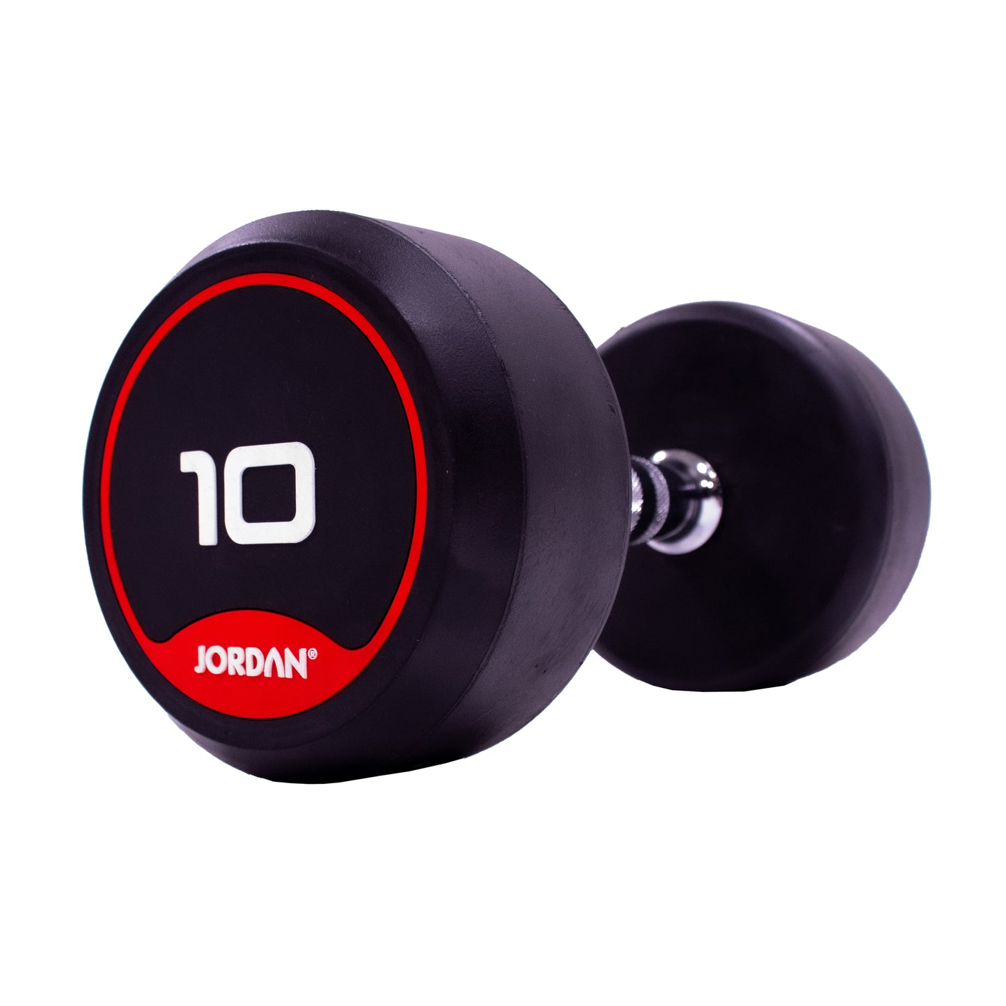 JORDAN Fitness Red Rubber Dumbbells (2.5kg-50kg)