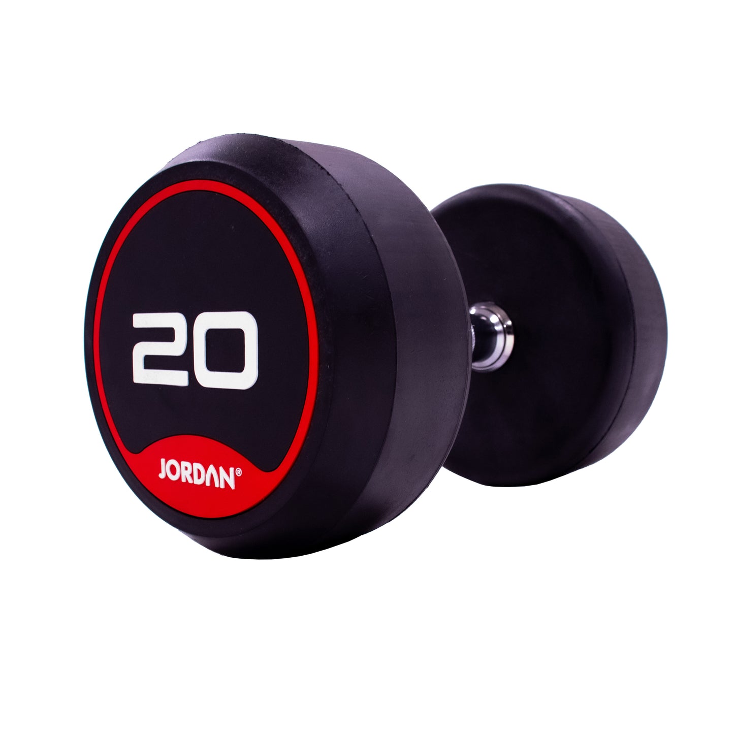 JORDAN Fitness Red Rubber Dumbbells (2.5kg-50kg)