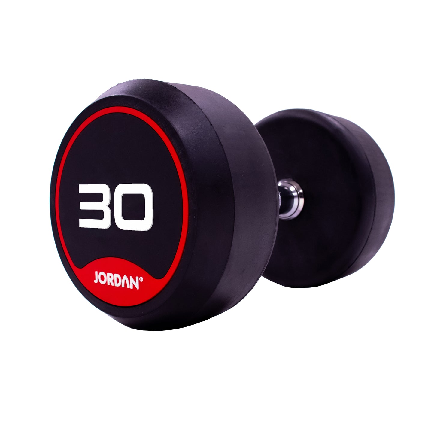 JORDAN Fitness Red Rubber Dumbbells (2.5kg-50kg)