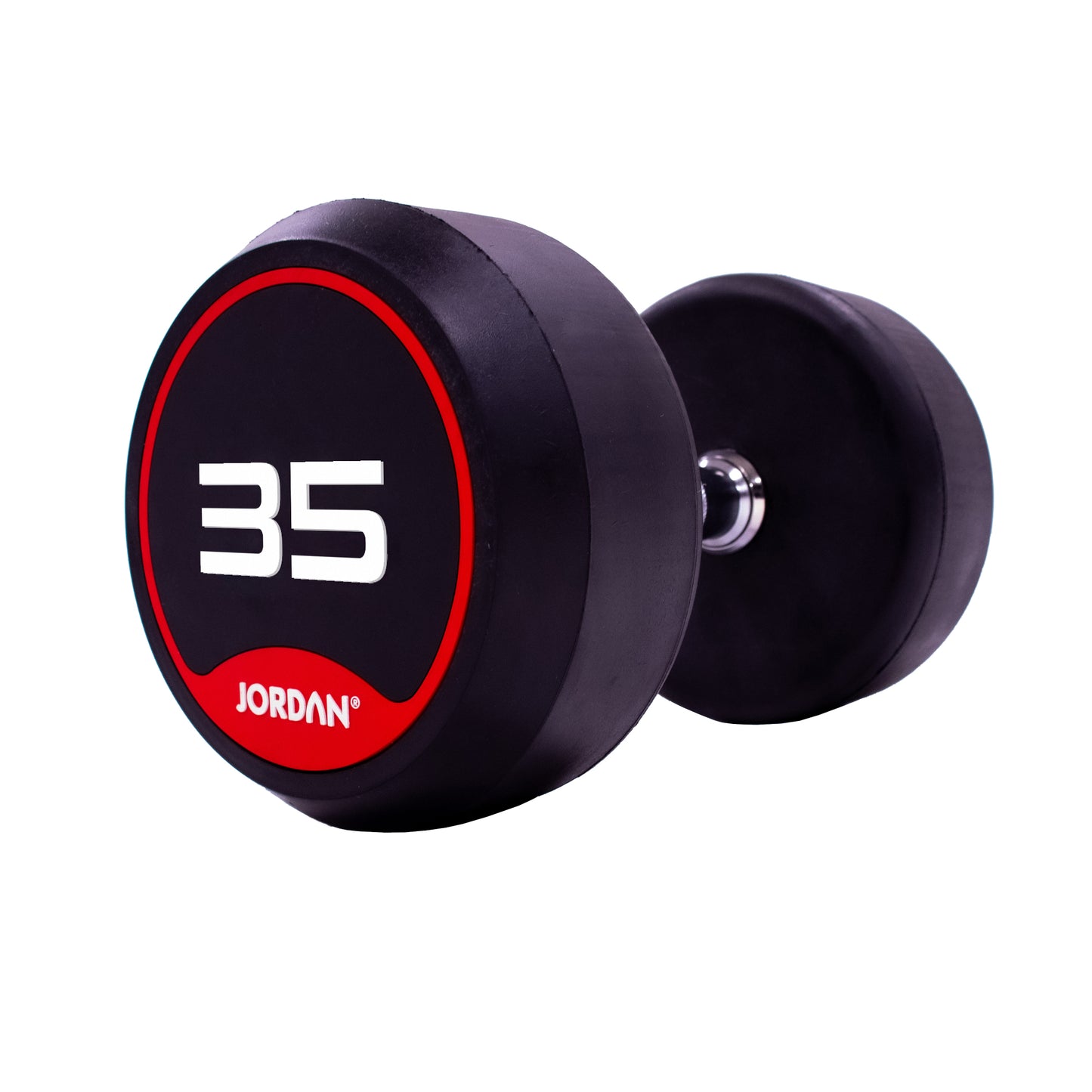 JORDAN Fitness Red Rubber Dumbbells (2.5kg-50kg)