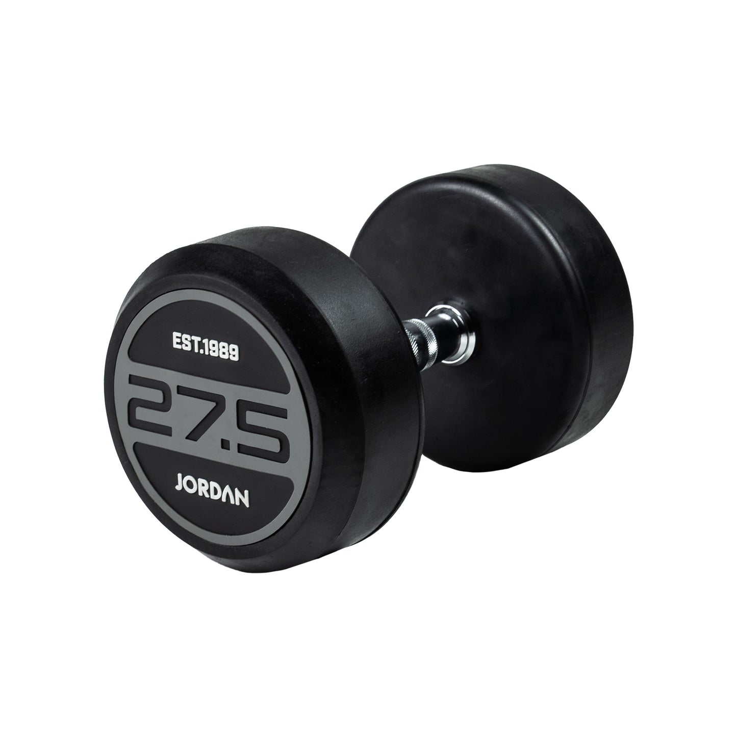 JORDAN Fitness Grey Rubber Dumbbells (2.5kg-50kg)