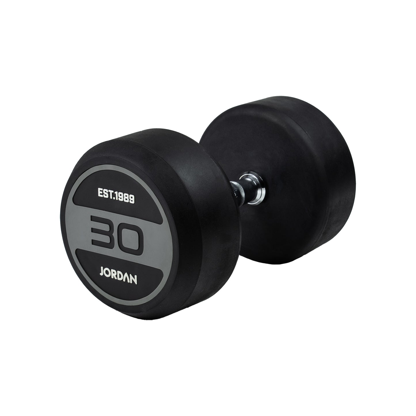 JORDAN Fitness Grey Rubber Dumbbells (2.5kg-50kg)