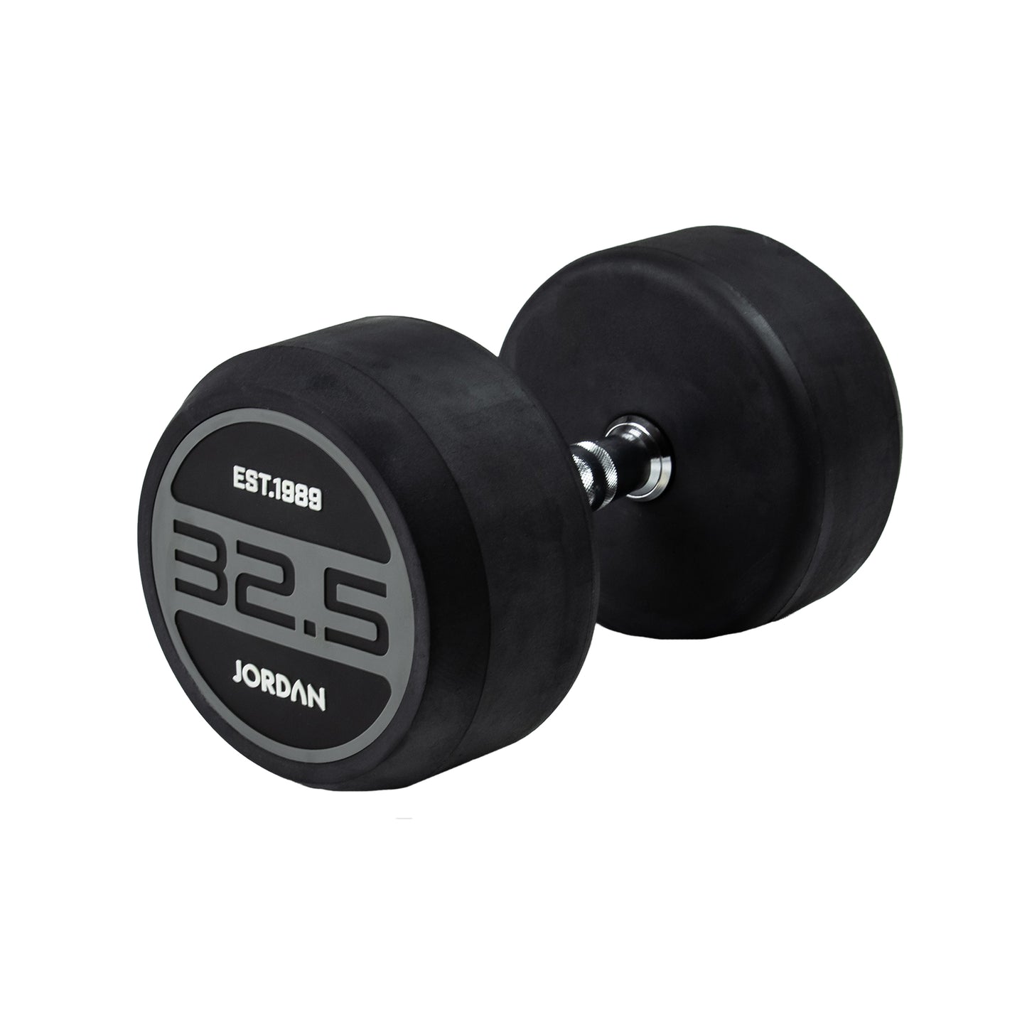 JORDAN Fitness Grey Rubber Dumbbells (2.5kg-50kg)