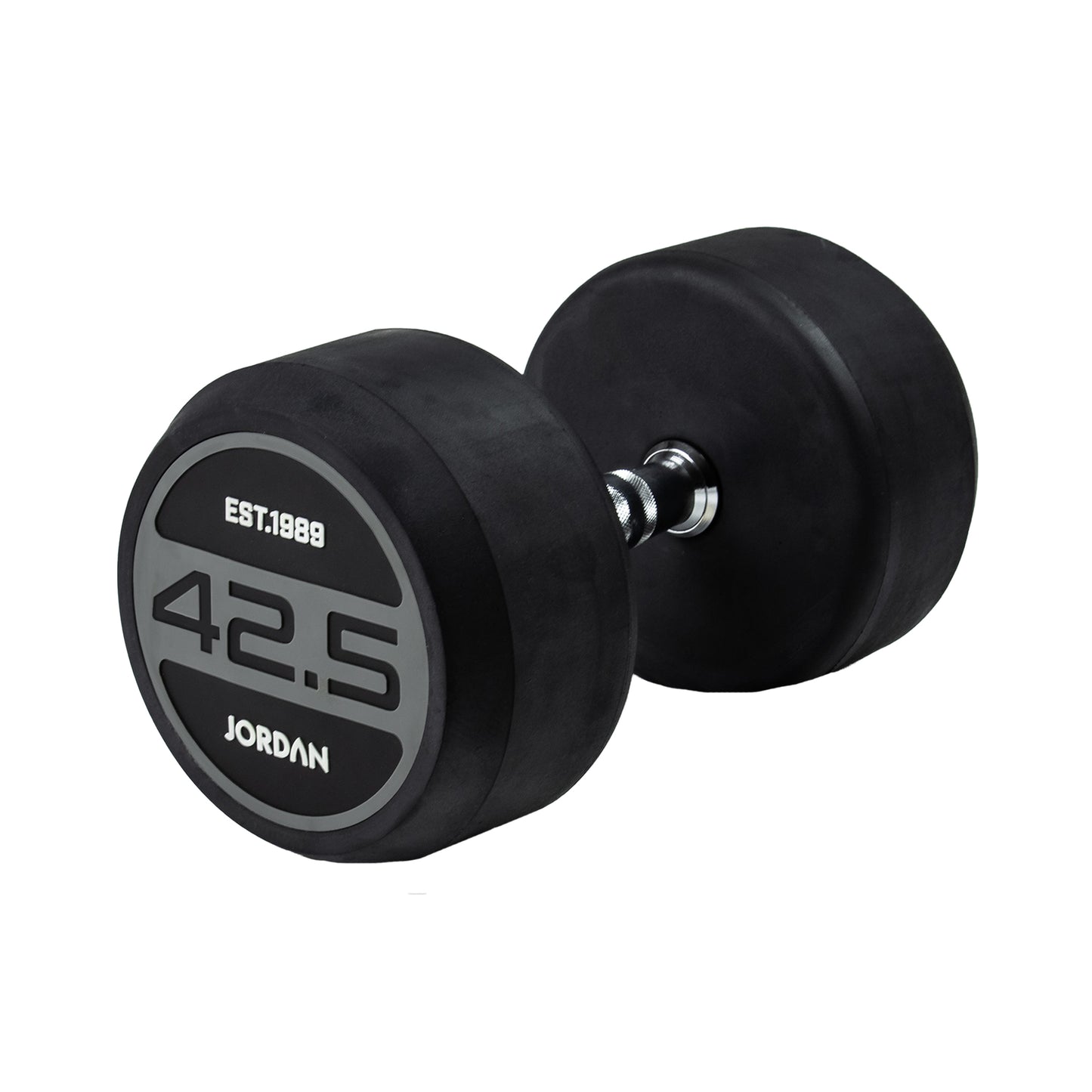 JORDAN Fitness Grey Rubber Dumbbells (2.5kg-50kg)