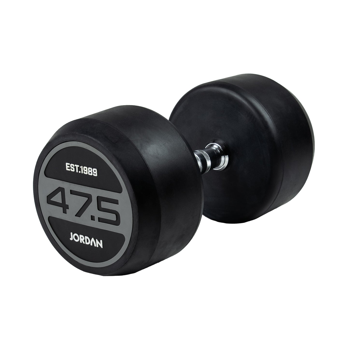 JORDAN Fitness Grey Rubber Dumbbells (2.5kg-50kg)