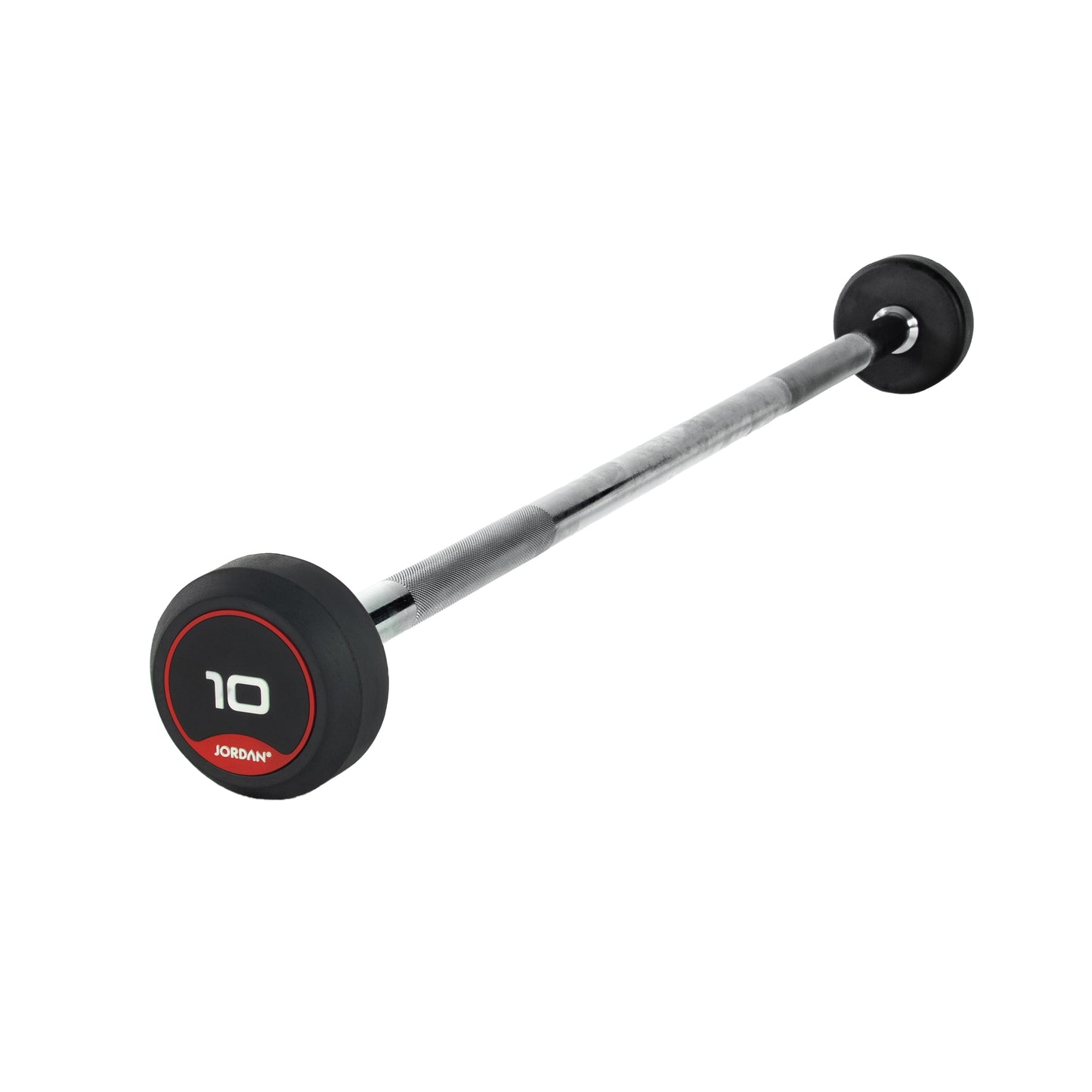 JORDAN Red Rubber Barbell - Straight Bar (10kg-50kg)