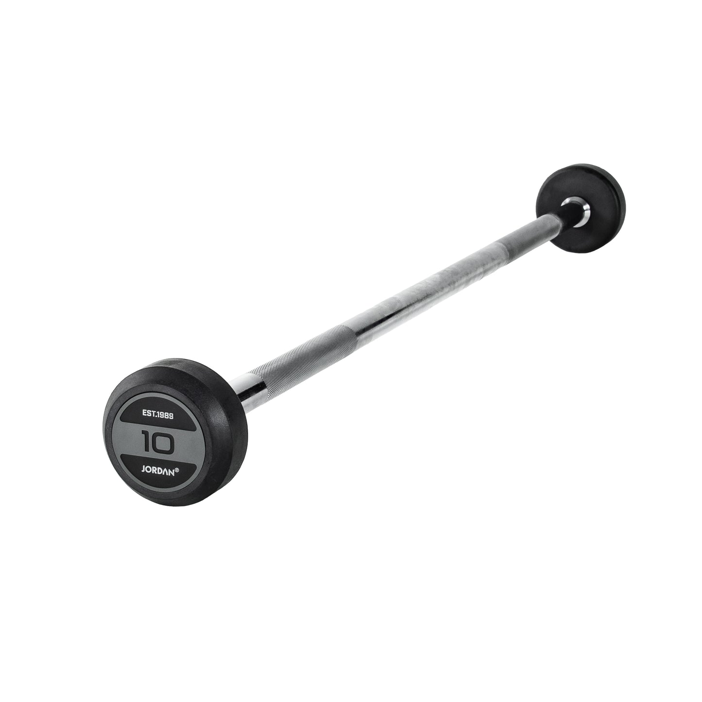 JORDAN Grey Rubber Barbell - Straight Bar (10kg-50kg)