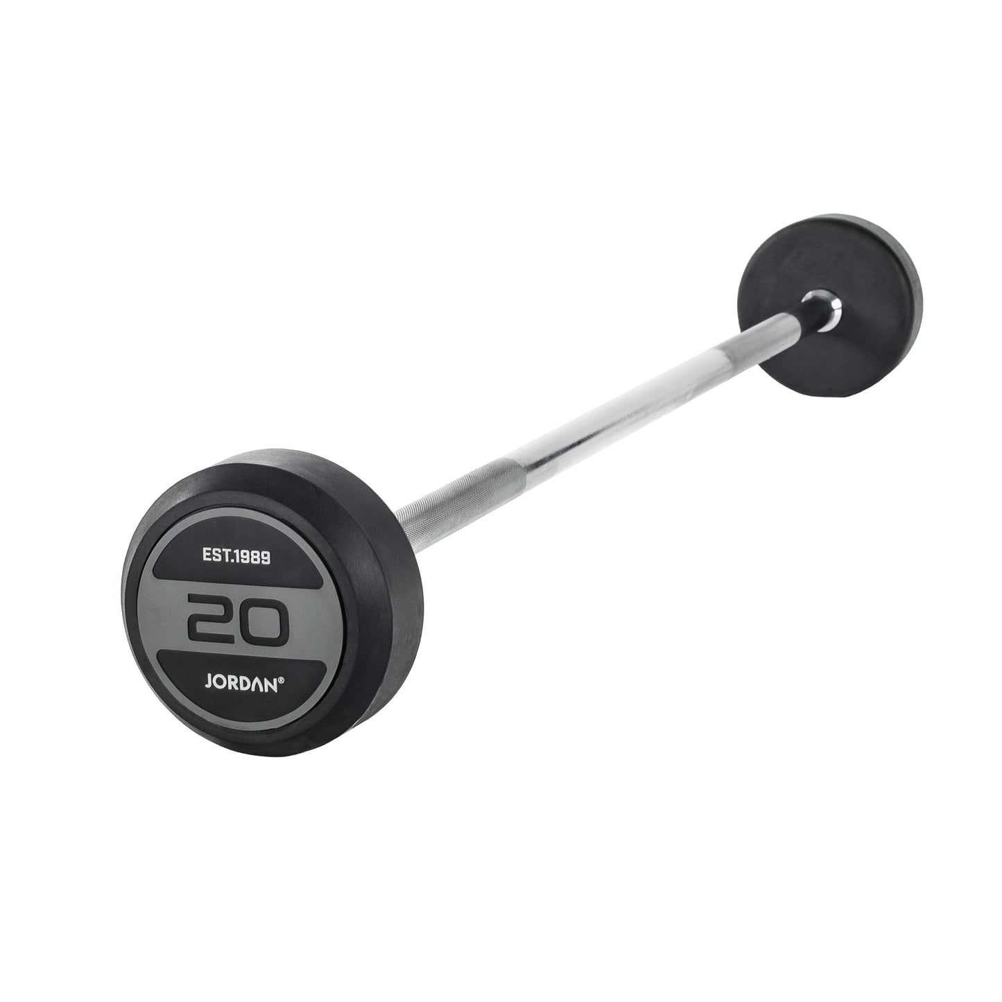 JORDAN Grey Rubber Barbell - Straight Bar (10kg-50kg)